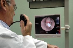 Arzt schaut auf Monitor bei Untersuchung, Quelle: © Paco Ayala - fotolia.com