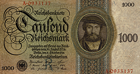 alte Banknote zu 100 Reichsmark